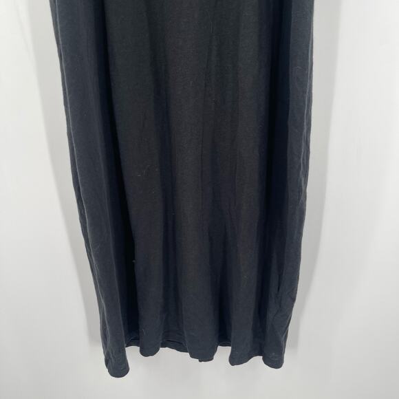 NATION LTD Dress Size Medium Elliot Ruffle Sleeve Black Pima Cotton Linen Blend - Picture 11 of 15